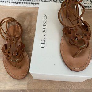 Ulla Johnson Renata Leather Tie Sandals